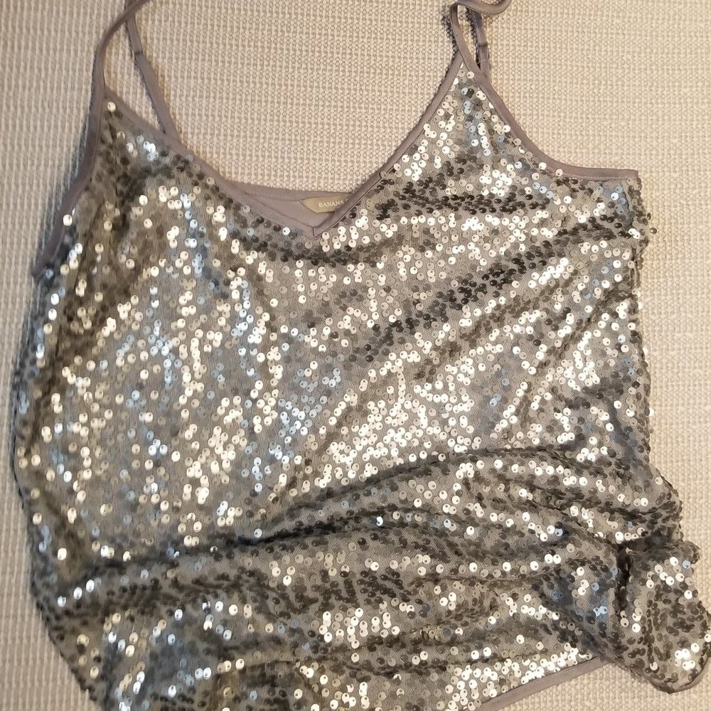 Banana Republic Silver Beads Tank Top